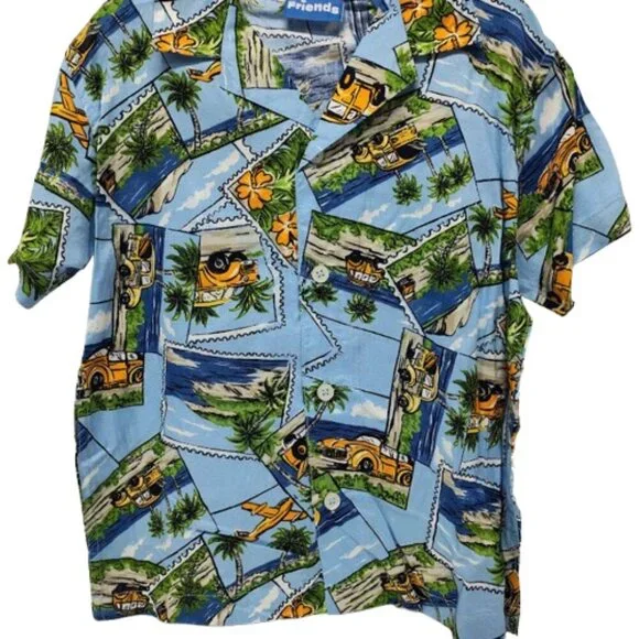 Just Friends Y2K Boy's Hawaiian VW Short Sleeve Shirt Size 3T NWT - Picture 4 of 9